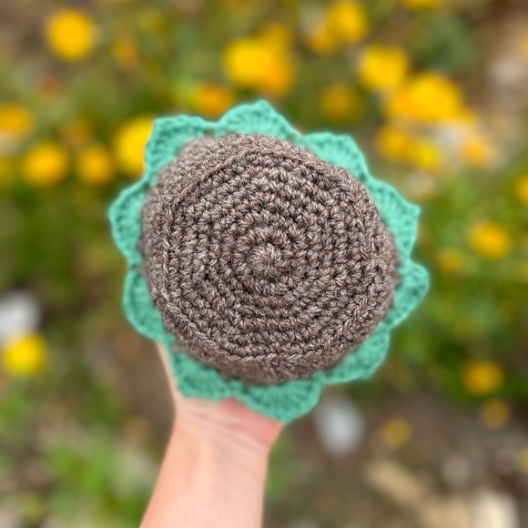 Crocheted Succulent Coasters, set of 4 - Picture 2 of 4